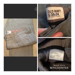 Old Navy Pants - 36x34 size - dark grey flat front